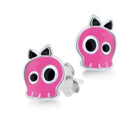 Kids Stud Earring Cute Skull STE-307n